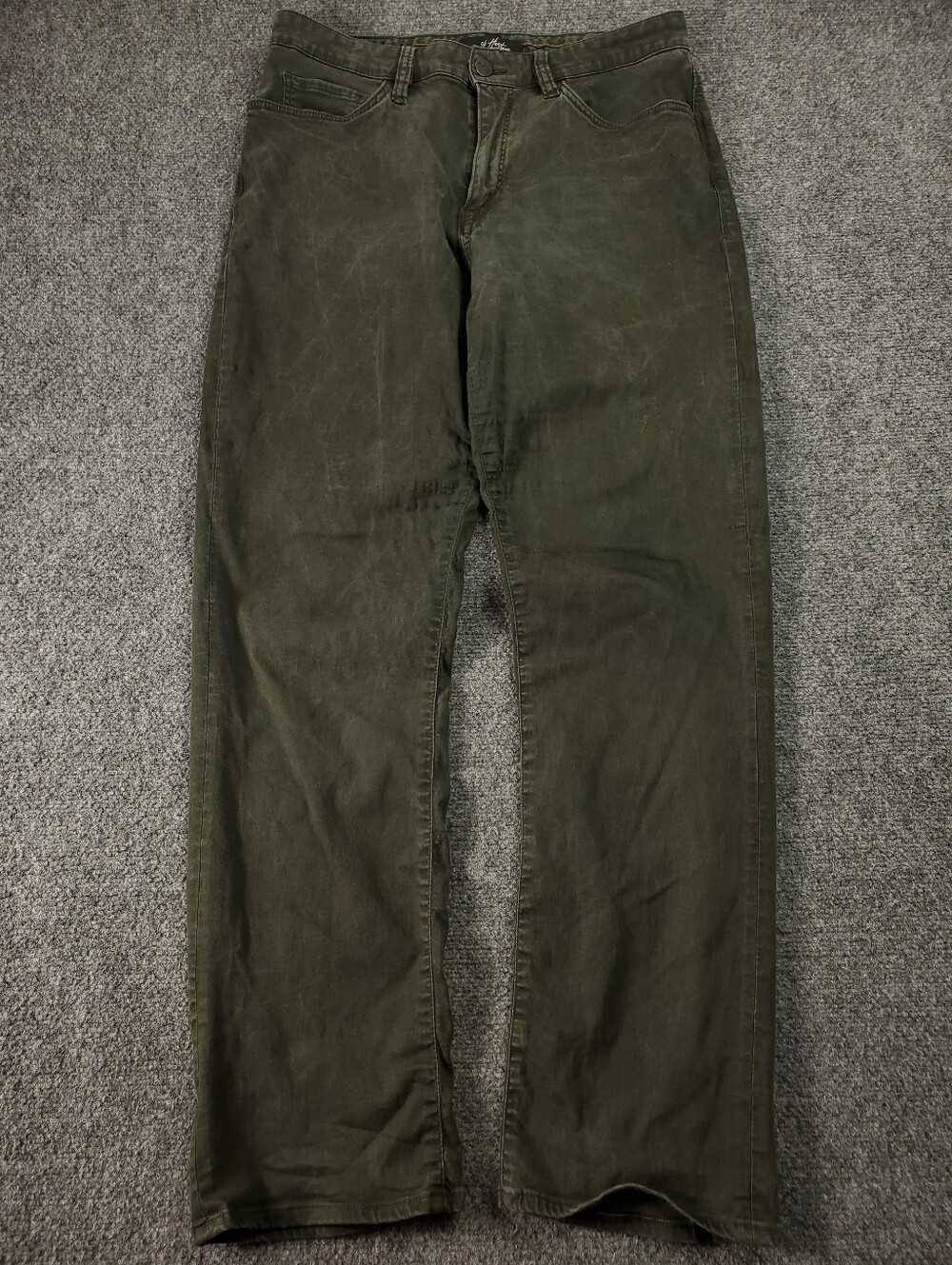 34 Heritage Charisma Comfort Rise Relaxed Straight Pants 34x32 Dark Olive Green